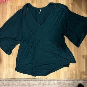 Free People Teal Blouse
